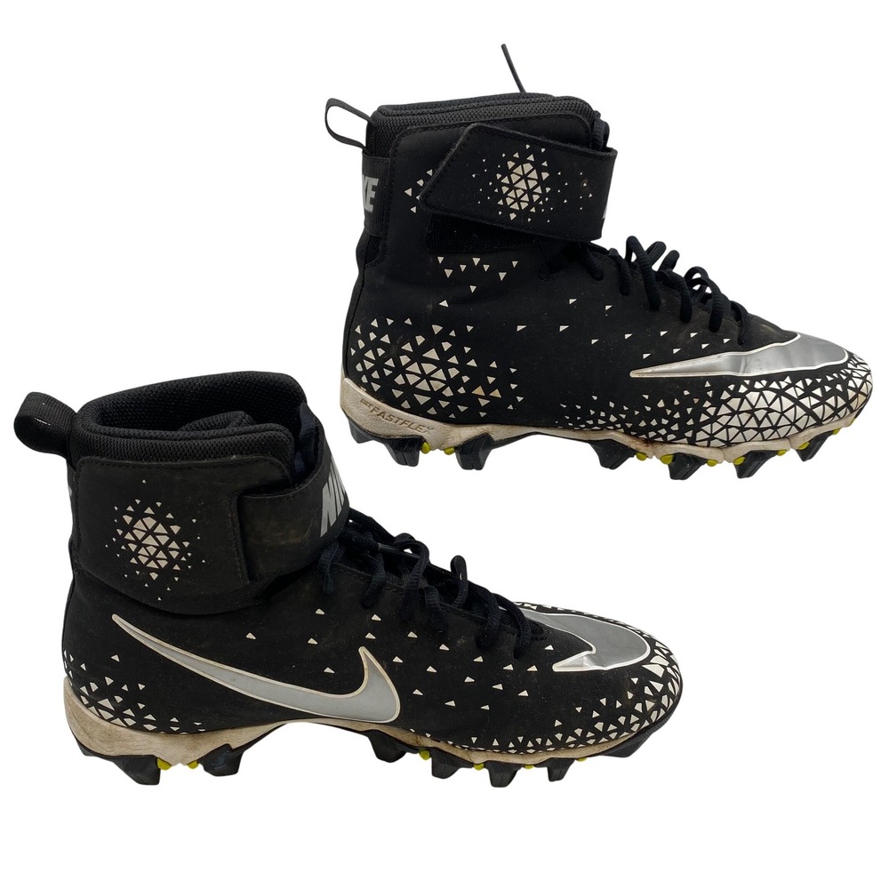 Nike‎ Force Savage Shark Football Cleats Mens 8 Black White 880109-001 High Top